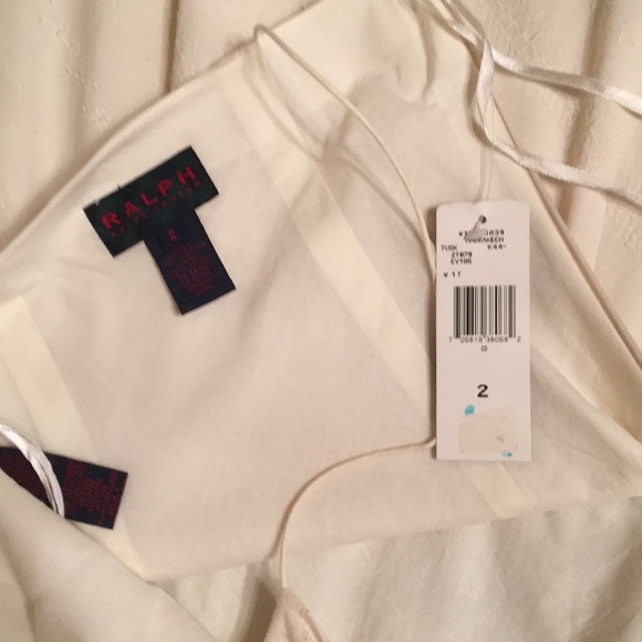 NWT RALPH Ralph Lauren slip dress size 2 embroidered and fully lined 100% cotton - Picture 5 of 10